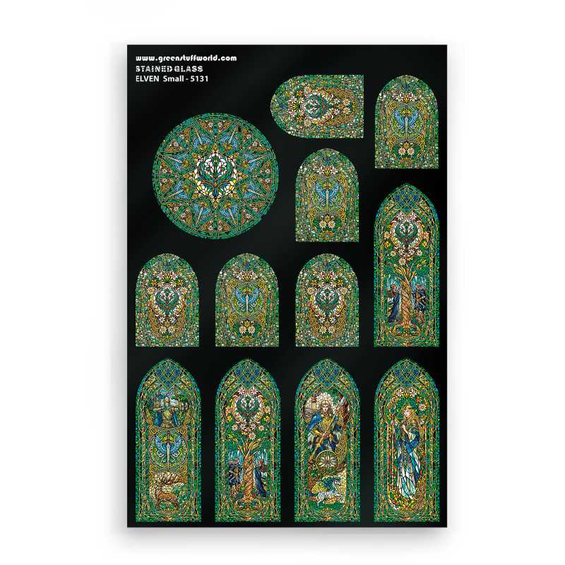STAINED GLASS ELVEN SMALL (PACK X1)