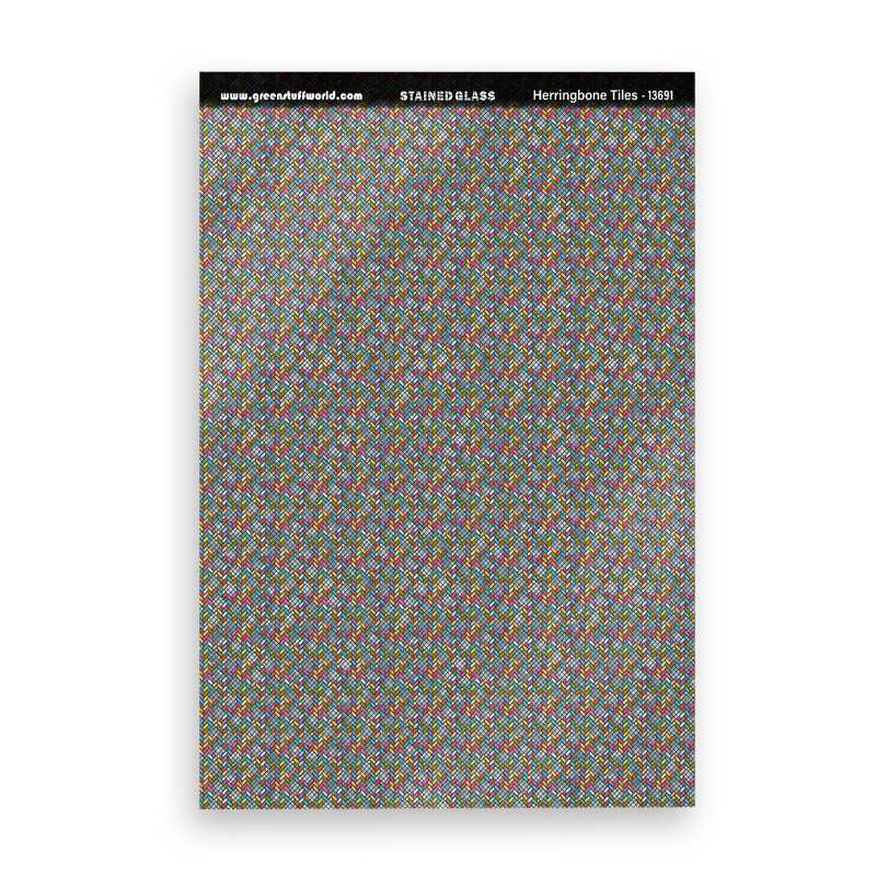 STAINED GLASS - HERRINGBONE TILES