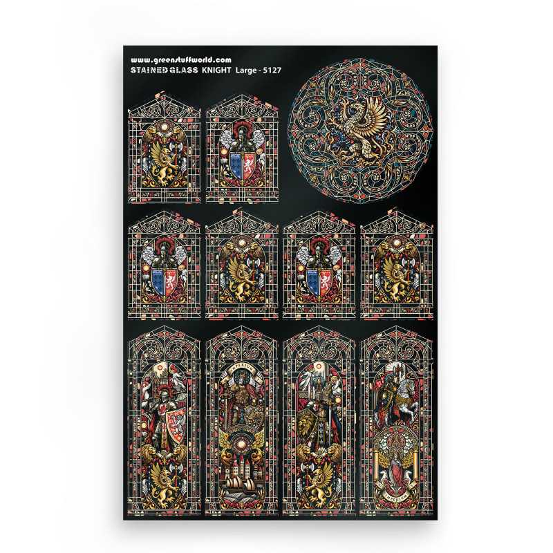 STAINED GLASS KNIGHT LARGE (PACK X1)