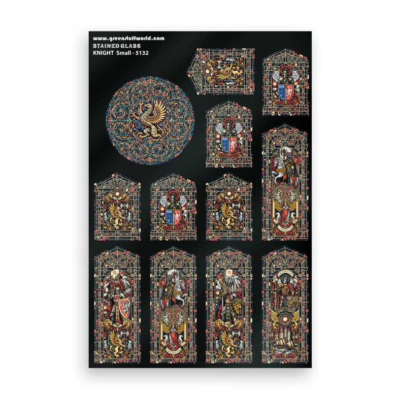 STAINED GLASS KNIGHT SMALL (PACK X1)