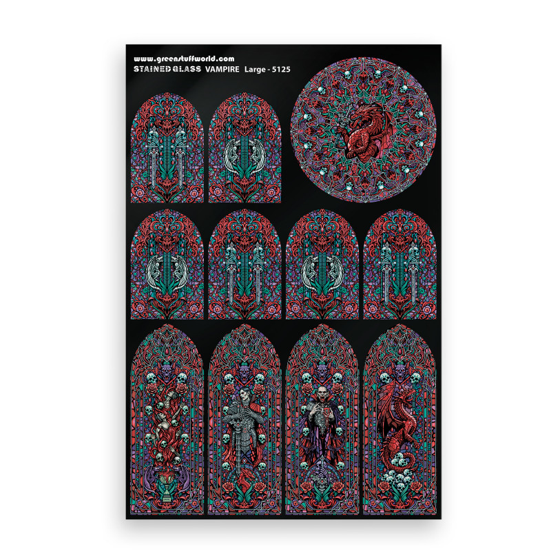 STAINED GLASS VAMPIRE LARGE (PACK X1)