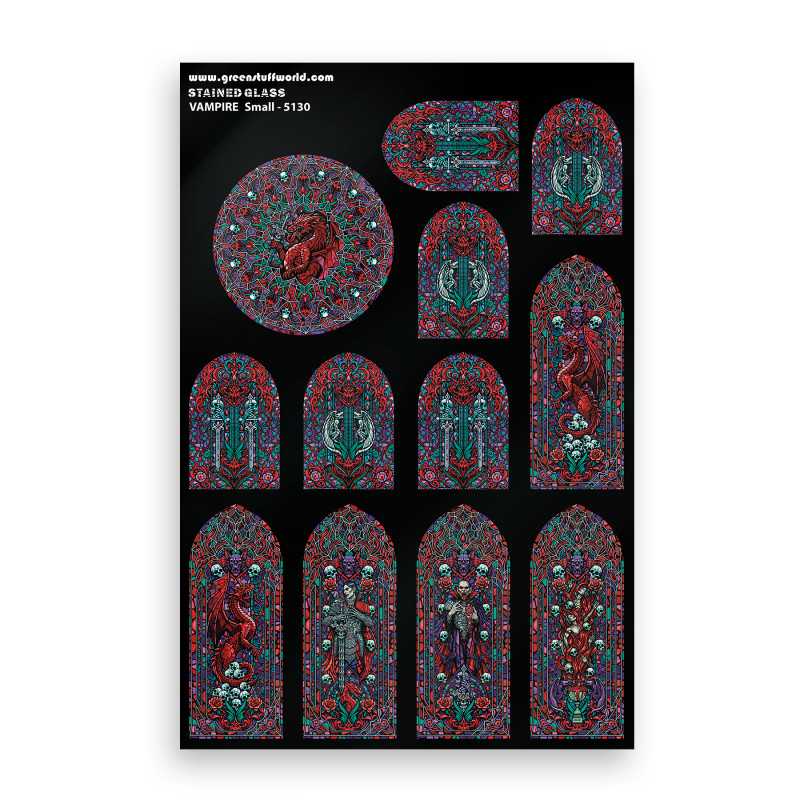 STAINED GLASS VAMPIRE SMALL (PACK X1)