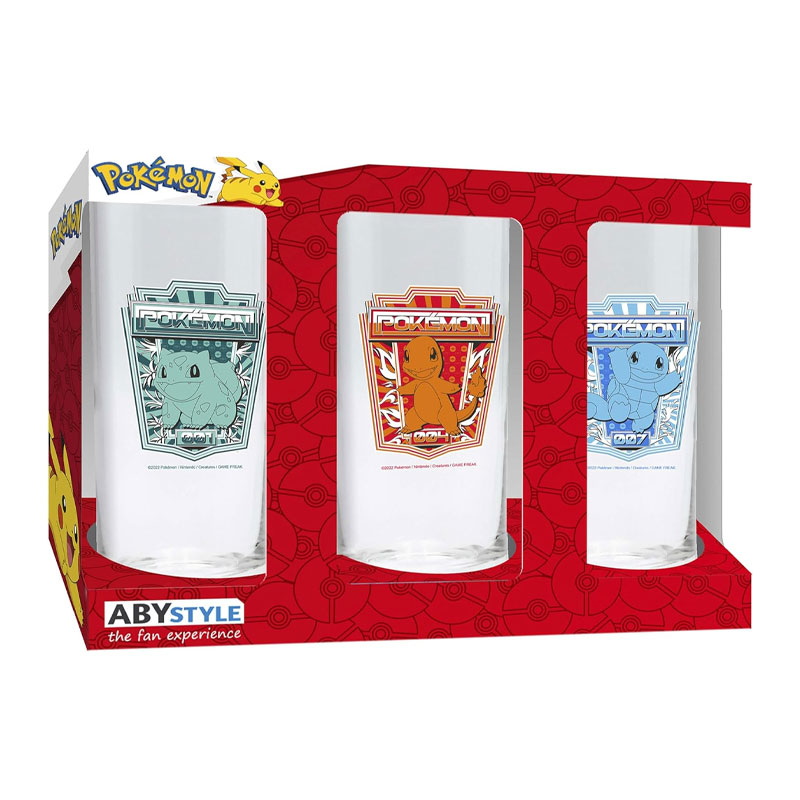 POKEMON - 3 GLASS SET